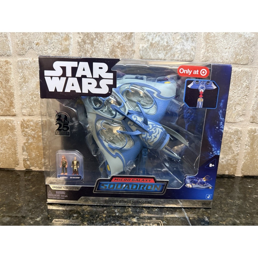 NEW Star Wars Micro Galaxy Squadron Gungan Bongo Submarine JarJar & Obi Wan
